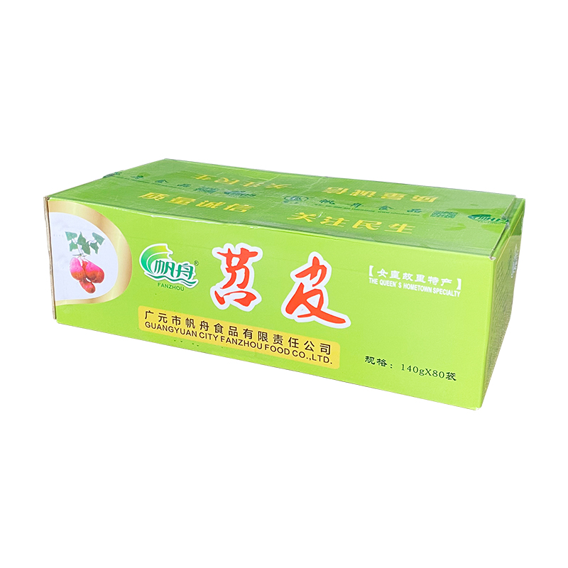 帆舟苕皮140g*80袋/箱非整块火锅冒菜麻辣烫宽苕粉红薯皮烧烤商用