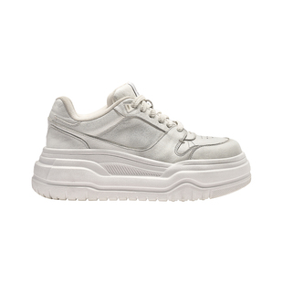 诗歌兰2026新款厚底增高小白鞋擦色做旧百搭休闲板鞋时尚潮流女鞋