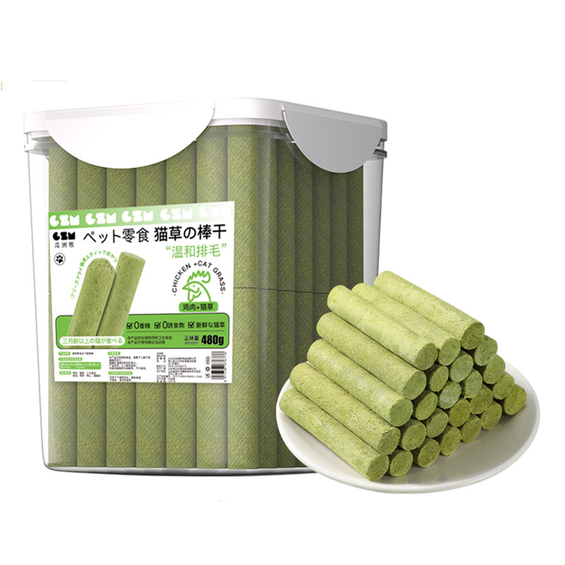 冻干猫草排毛棒洁齿磨牙