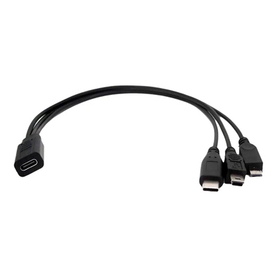 typec母转microUSB数据线typec