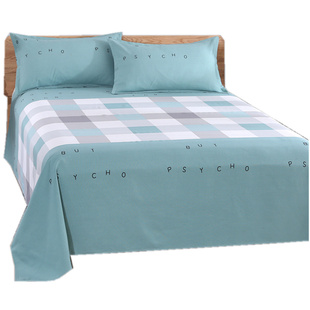 特价纯棉加厚老粗布床单单件/三件套全棉被单印花帆布床单