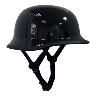 3C认证机车复古头盔摩托车头盔瓢盔哈雷德式钢盔帽大兵盔巡航半盔