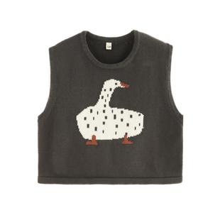 砚台家男童森系开秋马甲春秋针织坎肩儿童纯棉背心男宝宝上衣童装