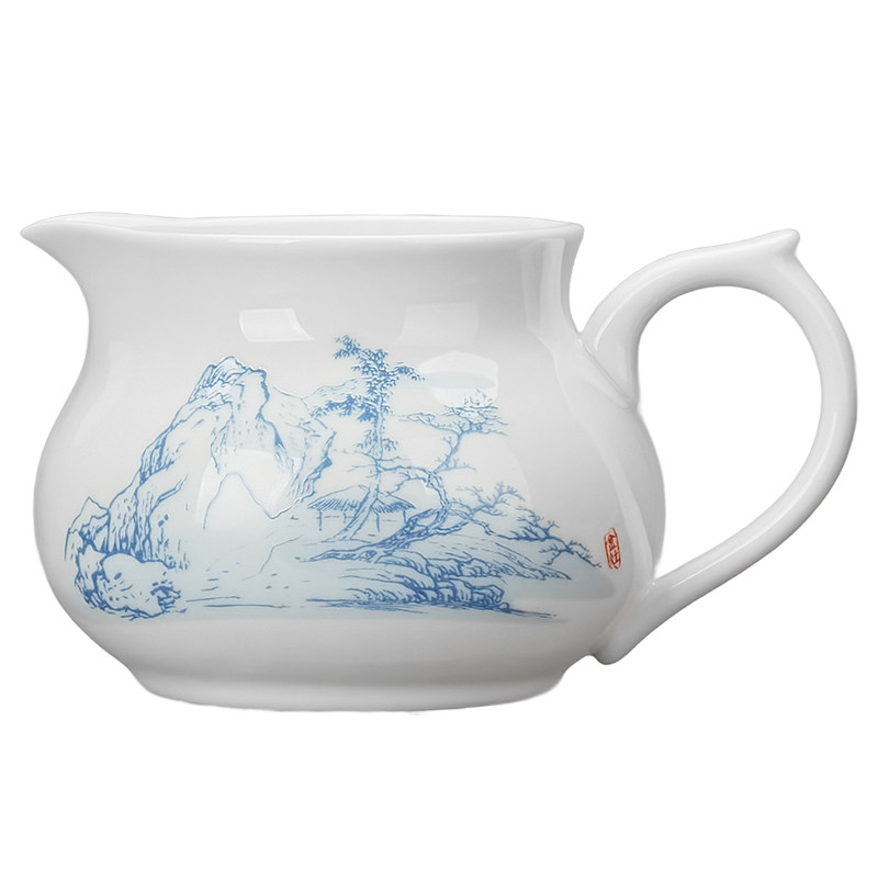 金灶青花陶瓷泡茶公道杯
