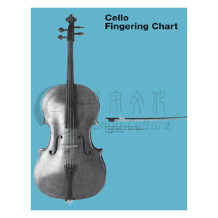 【促销】大提琴指法表图片版共6页海伦德原版进口教材 Cello Fingering Chart Hal Leonard HL14041705