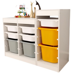 玩具收纳架置物架客厅儿童婴儿客厅置物架幼儿园大容量实木整理柜