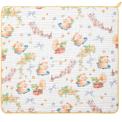 十月结晶婴儿浴巾6层泡泡纱柔软