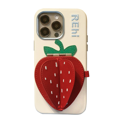 REhiiPhone手机壳镜子草莓电话