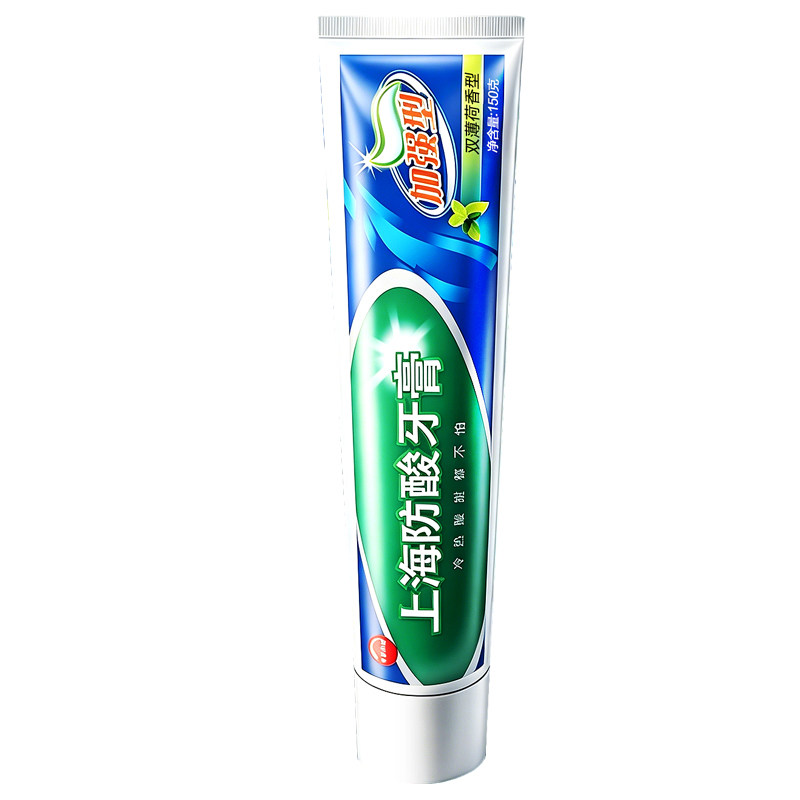 美加净上海防酸牙膏150g加强型清新口气超强薄荷味牙膏抗敏感正品