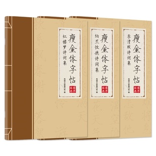 瘦金体字帖钢笔手写楷书硬笔成年男女生字体女士临摹红楼梦李清照纳兰性德诗词集行楷入门初学者专用书法描红练字帖成人初高中楷书