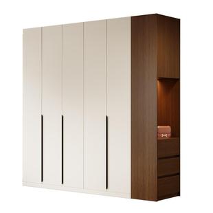 实木衣柜卧室家用对开门收纳柜子现代简约60cm深挂衣橱边柜可定制