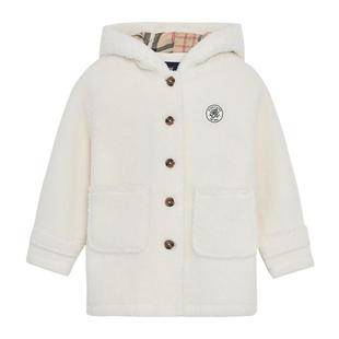 POLOWALK童装女童连帽休闲外套秋冬新款学院风摇粒绒保暖上衣