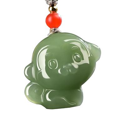 和田玉吊坠生肖猴子玉石男女款