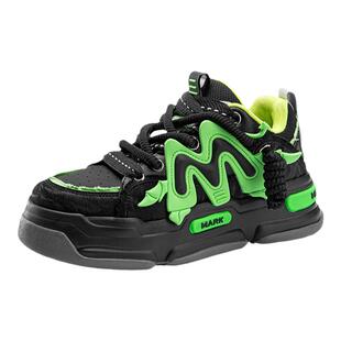 马克华菲面包男鞋2026冬季小恶魔休闲鞋子厚底增高男士百搭板鞋男