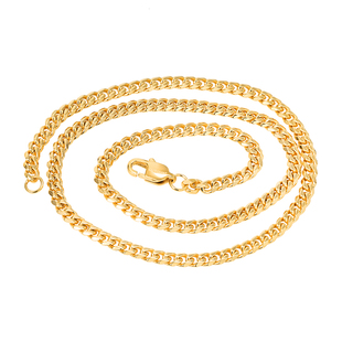 GRGR潮牌 钛钢金色嘻哈细古巴项链潮ins男女同款Cuban锁骨毛衣链