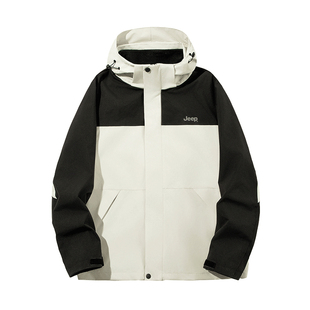 【羽绒内胆】JEEP吉普户外三合一外套2026秋冬季新款夹克保暖上衣