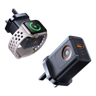 30W USB Type C Chargers UK港澳版EU欧规插头适用苹果16/15手机手表二合一充电器iwatch9/S10平板火牛快充头