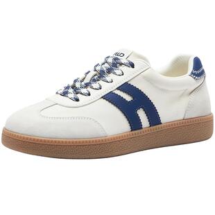 热风复古德训鞋女鞋2026年春季新款休闲板鞋慢跑鞋子H14W26120