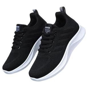 妈妈休闲鞋老北京布鞋女2025新款轻便透气健步鞋中老年人运动鞋子