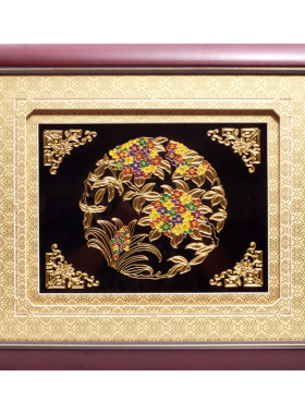 吉祥团花漆线雕实用乔迁新居礼品