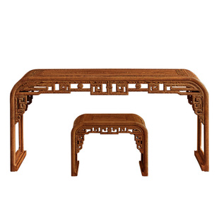 红木家具鸡翅木古琴桌凳共鸣琴桌禅意全实木中式仿古书案古琴琴桌