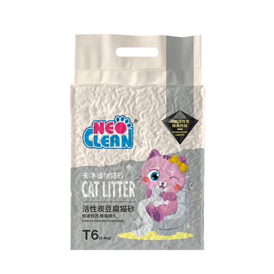 NEO天净T6活性炭猫砂除臭植物防臭低尘冲马桶豆腐砂吸水豆腐猫砂