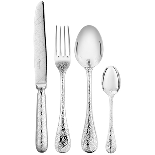 CHRISTOFLE昆庭Jardin d'Eden伊甸花园925银刀叉勺家用西餐餐具