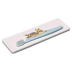 原创插画硅藻泥牙刷杯杯垫浴室洗手台面置物垫长条窄垫吸水防潮