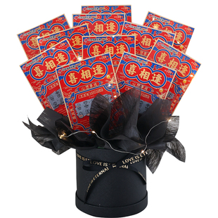 diy暴富花手工材料花艺包装盒创意抱抱桶花束生日情人节礼物女友