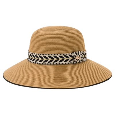 ELLE遮阳草帽女款法式田园风夏季海边大帽檐太阳帽时尚百搭显脸小