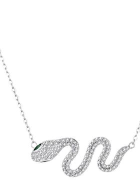 一撇一捺YPYN秘境森林系列灵蛇项链女925银生肖锁骨链蛇形吊坠