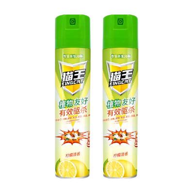 猫王柠檬香杀虫气雾剂600ml×2瓶
