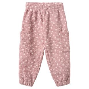 65Z Little现货 丹麦WHEAT FW25秋冬儿童泰迪绒长裤加厚保暖