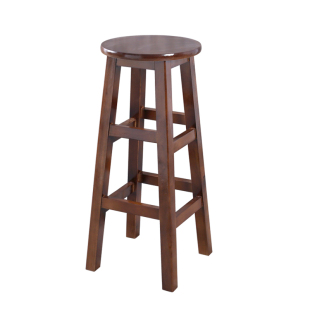 实木高脚凳高凳子成人现代简约圆凳前台酒吧高脚椅家用梯凳吧台凳
