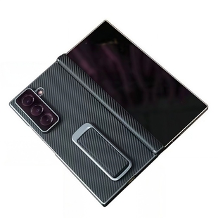 适用三星ZFold6手机壳Fold5手腕带w25支架fold4折叠屏真皮保护套镜头全包超薄w24防摔f3中轴铰链保护男女后壳