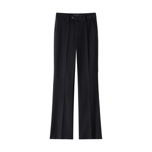 【早八神裤】秋冬黑色西装裤女气质显高瘦直筒裤子面试通勤长裤