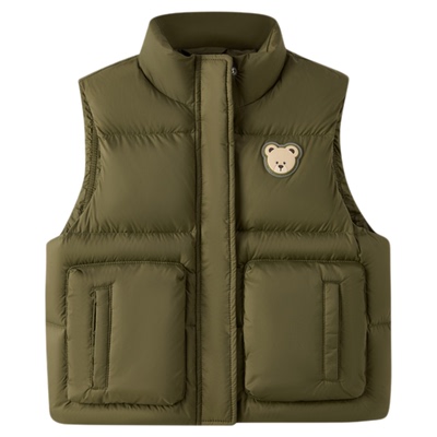 【三防】PawinPaw卡通小熊童装25年秋冬新款男女童工装风羽绒马甲