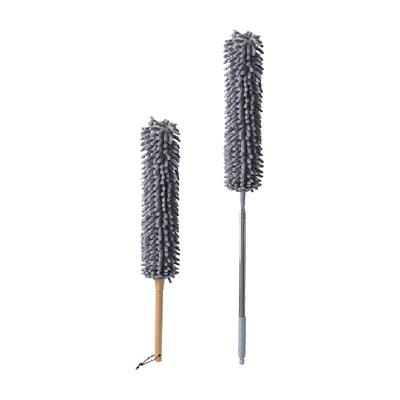 雪尼尔静电除尘扫灰实木鸡毛掸子