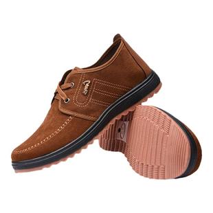 工作鞋男防滑耐磨牛筋底软底舒适干活鞋时尚百搭厨房厨师休闲鞋子