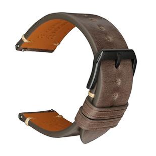 美度复古真皮表带男适用原装指挥官贝伦赛丽领航者蝴蝶扣手表带