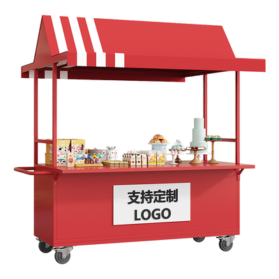 户外花车铁艺移动摊位架子集市商场网红小推车夜市摆摊促销小吃车