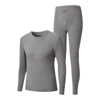 三针加厚舒绒纯棉保暖内衣套装男