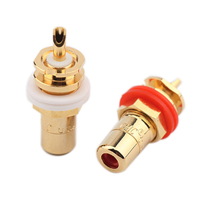 美国纯铜镀金莲花插头母座声弦