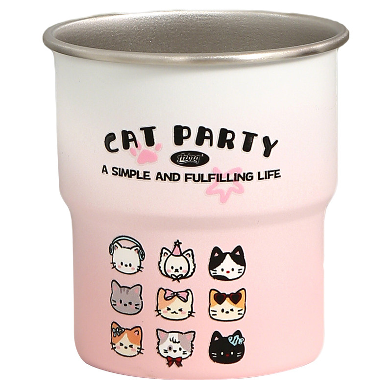 高颜值卡通小猫家族洗漱杯
