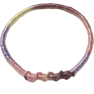 Dua 纯手工彩红渐变极细编织许愿戒指指环情侣款绳圈迷你叠带绳戒