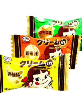 不二家香蕉香橙哈密瓜味夹心糖果