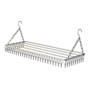 阳台晾衣架防盗网窗户护栏杆袜子夹家用室外折叠凉枕头鞋子置物架