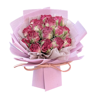 车载玫瑰见面小花束 真干花出风口摆件 情人节伴手礼物送男女朋友