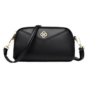 真皮小包包女2026新款时尚中年女士单肩包斜挎小背包横款手机包女