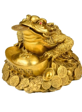 全铜元宝金蟾招财三脚蟾蜍摆件